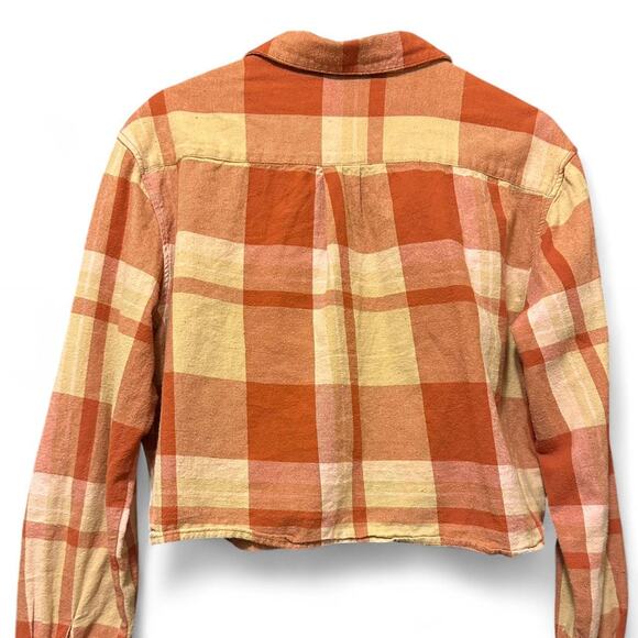 Roxy both ways orange plaid shacket - Picture 3 of 3